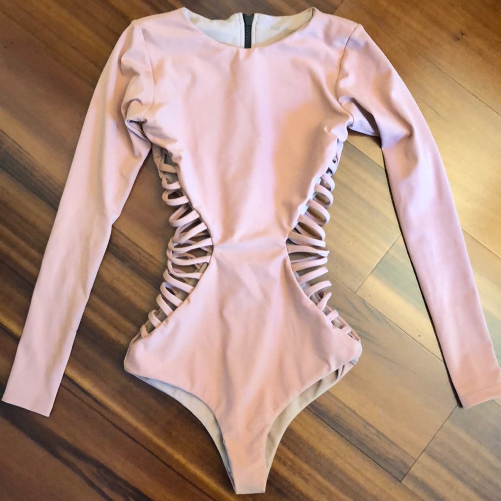 Rue Stiic Bathing Suit, peach, small